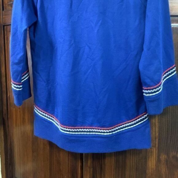 Lucky Lotus Bright Blue boho shirt size small - Picture 11 of 11